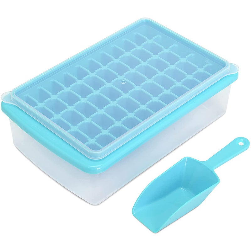 Ice Cube Tray with Lid and Storage Bin Easy-Release 55 Ice Tray