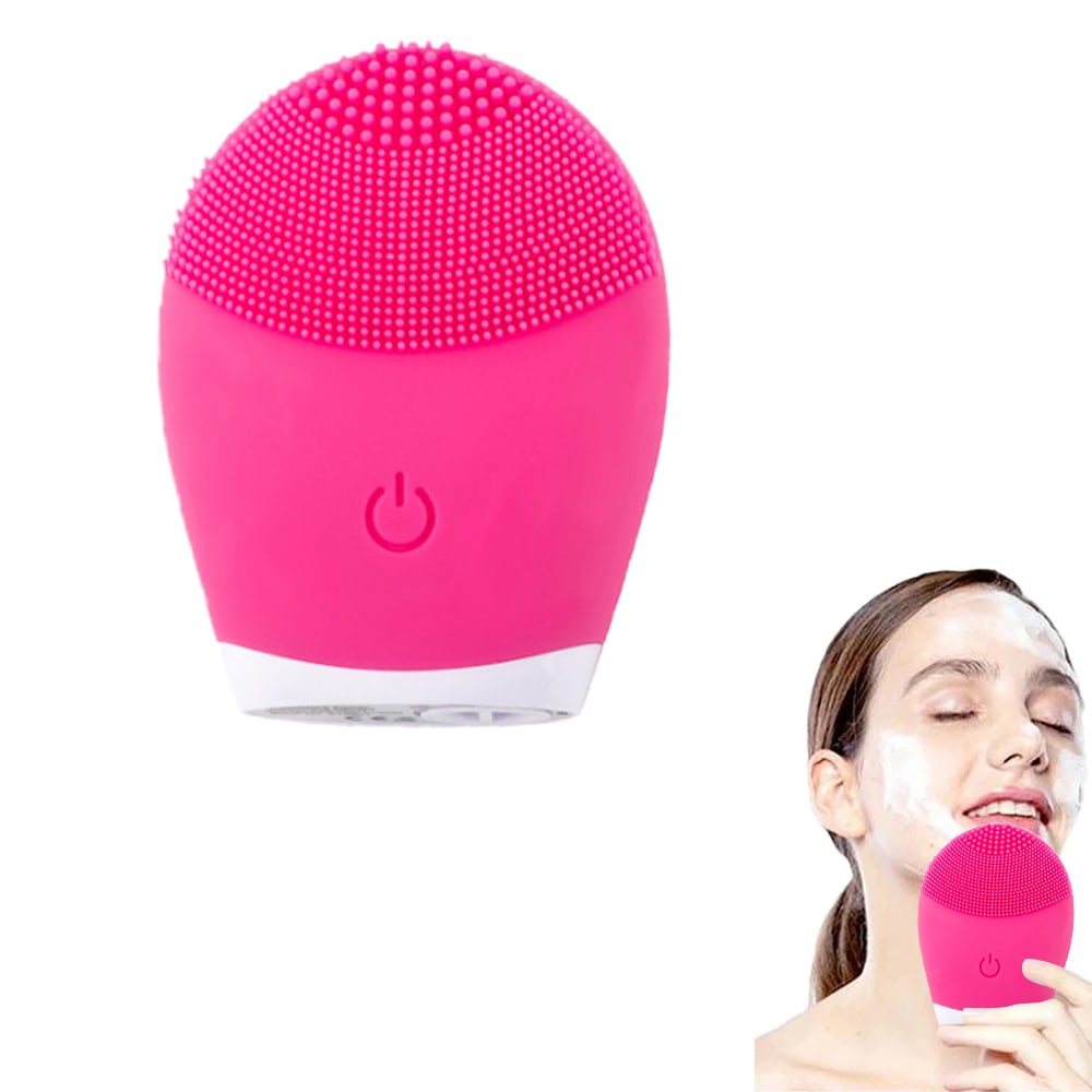 Electric Face Cleansing Brush Silicone Facial Skin Massager Sonic Vibrating Face Brush
