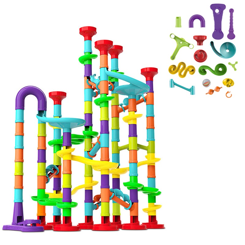 Buy Elevator Marble Run Race Learning Toy Games Block DIY Maze Ball