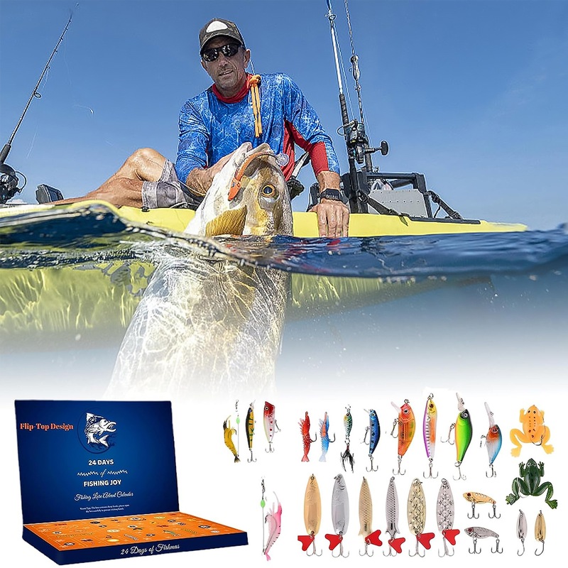 Buy Fishing Lure Advent Calendar Christmas Countdown 24 Days Fishing