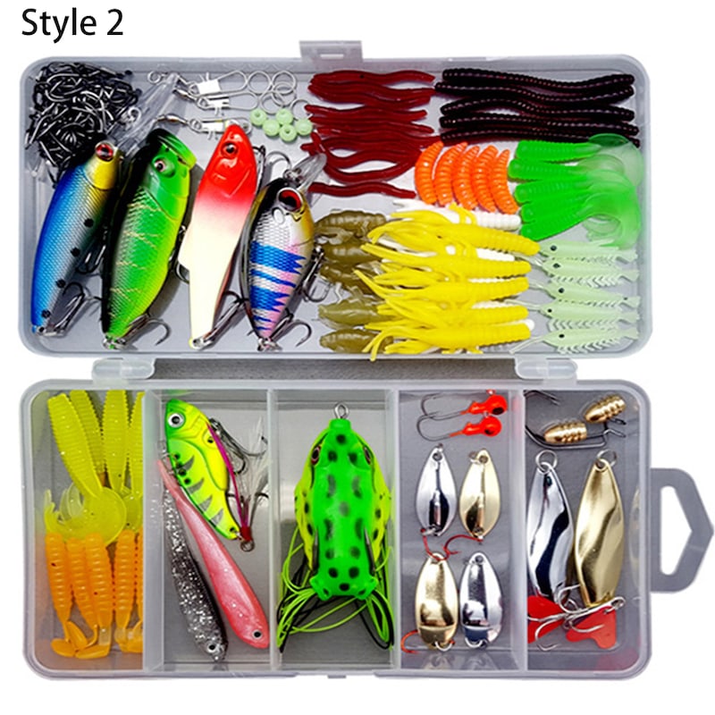 Buy Fishing Lure Set Mixed Fishing Hook Lure Box Set Fishing ...