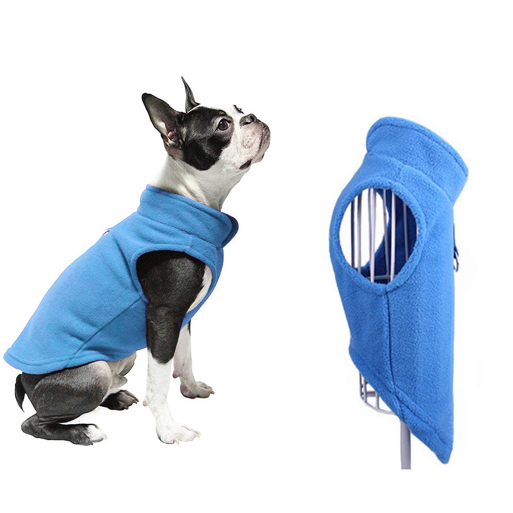 Fleece Dog Vest with Leash Ring Pullover Pet Fleece Jacket
