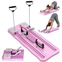 Foldable Pilates Board Abdominal Fitness Board 5-in-1 Pilates Reformer Board with Elbow Support Gym Equipment for Weight Loss Training
