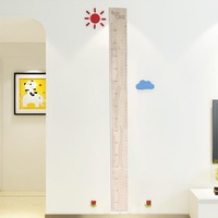 Growth Height Chart Wooden Ruler Wall Sticker