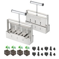 Handheld Metal Soil Blocker Maker Seedling Plant Soil Blocking Tool