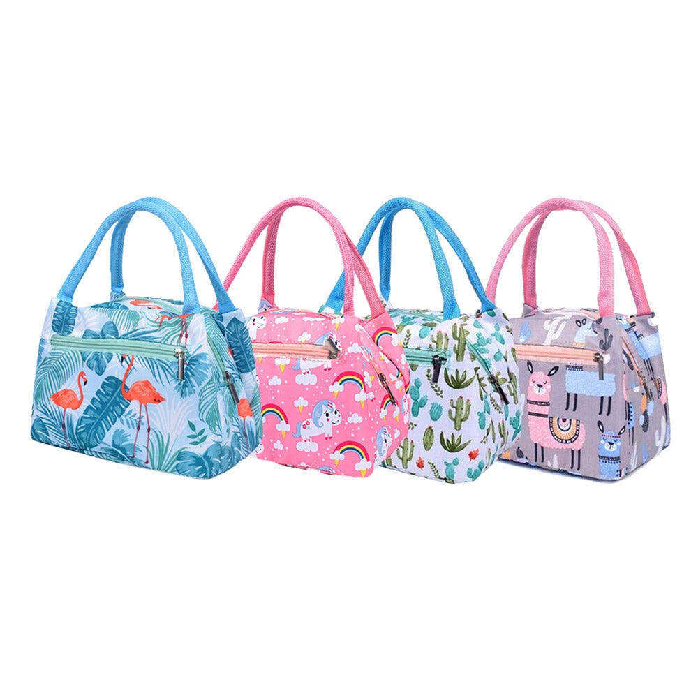 Insulated Lunch Bags Portable Pattern Food Storage Bag Handheld Lunch Container