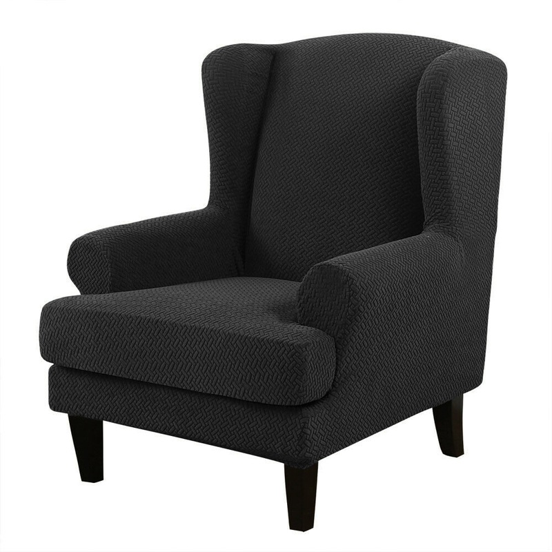 Buy Knit Twill Stretch Wingback Chair Covers Wing Back Armchair