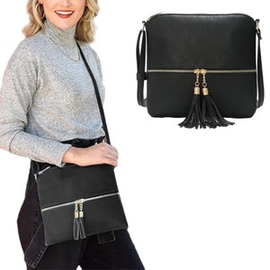 Ladies Cross Body Messenger Bag Shoulder Bag with Tassel