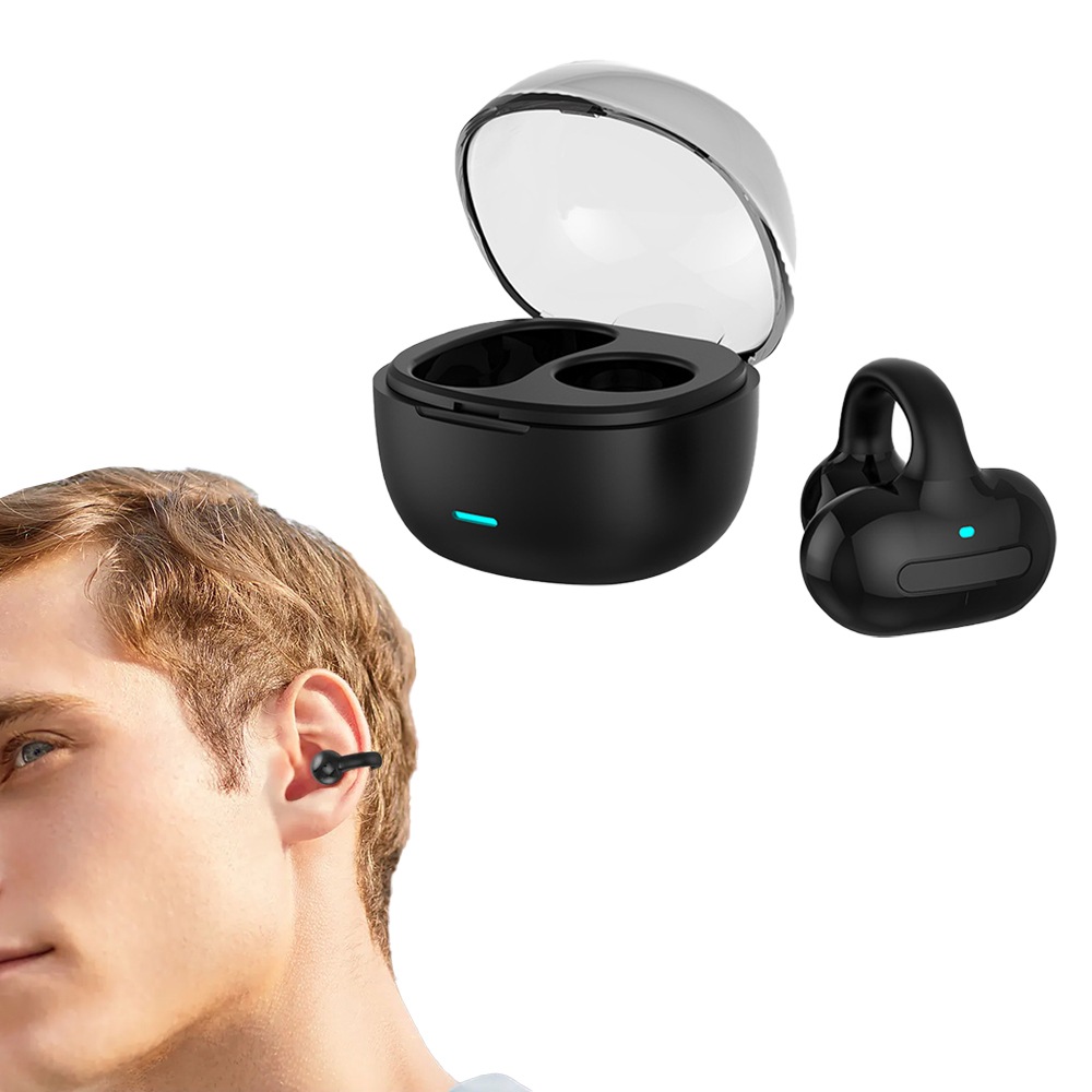 MG8 Wireless Bluetooth 5.2 Earphones Ear clip Bone Conduction Headphones TWS Sports Earbuds with Charging Case