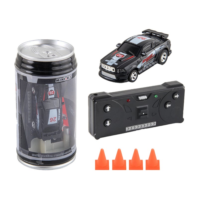 Mini Rc Car,1 Set Micro Remote Control Car With Roadblocks Coke Cans Design  Creative Simulation Racing Car Toy Kids Gift Blue One Size