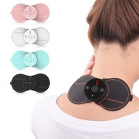 Mini Electric Neck Massager Pad Current Pulse Stimulator Stickers Relief Pain Massage Sticker Portable Electric Massager Pad