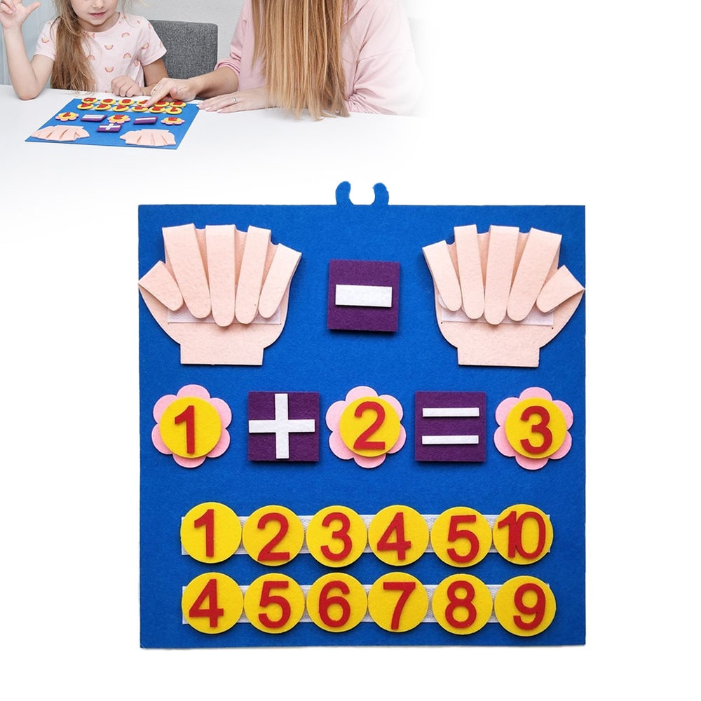 Buy Montessori Learning Toddler Felt Educational Toy Finger Number ...