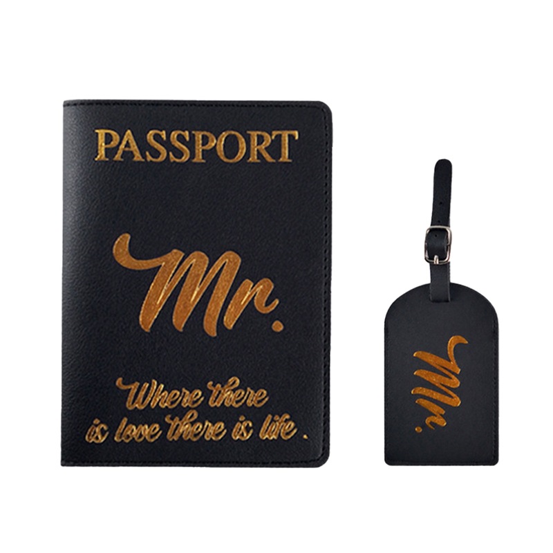 Buy Mr and mrs Passport Covers and Luggage Tags Gift Set MyDeal