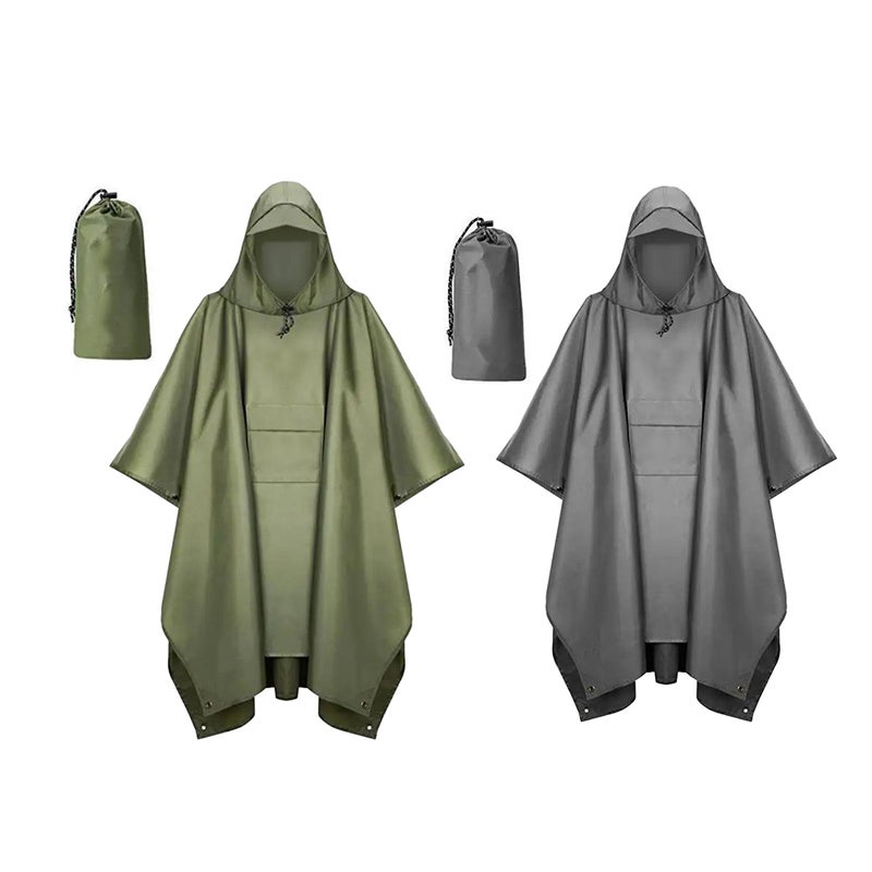 Buy Outdoor Rain Poncho 3 in 1 Hooded Rain Poncho Water-resistant  Lightweight Raincoat Jacket for Men Women Adults - MyDeal