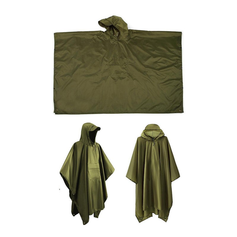 1pc Three-in-one Outdoor Multifunctional Poncho Raincoat Outdoor  Mountaineering Hiking Camping Fishing Poncho