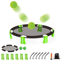 Outdoor Team Roundnet Game Set Beach Ball Games with Carrying Bag 2 Balls