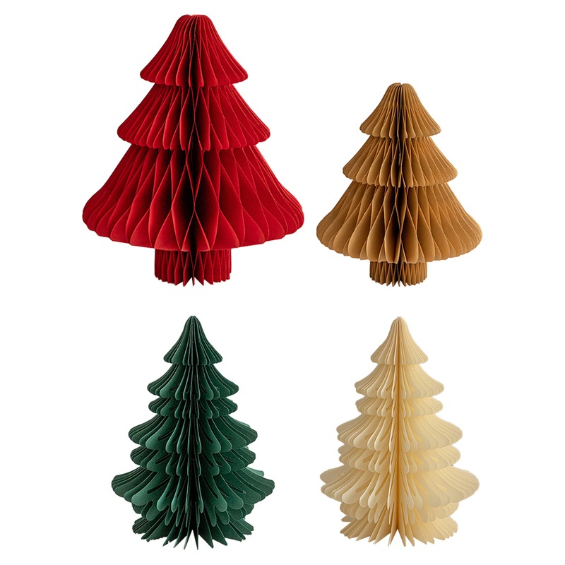 Buy Paper Honeycomb Christmas Tree for Christmas Party Tabletop Home ...