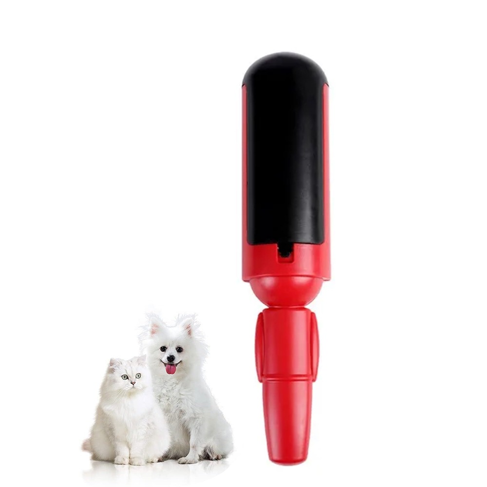 FOCUSPET Self-Cleaning Pet Hair Roller – Reusable Lint Remover For Clothes, Carpets & Upholstery – White, Dog Shape
