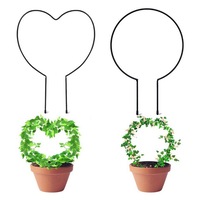 Plant Trellis for Climbing Plants Flower Support Heart Round Garden Trellis
