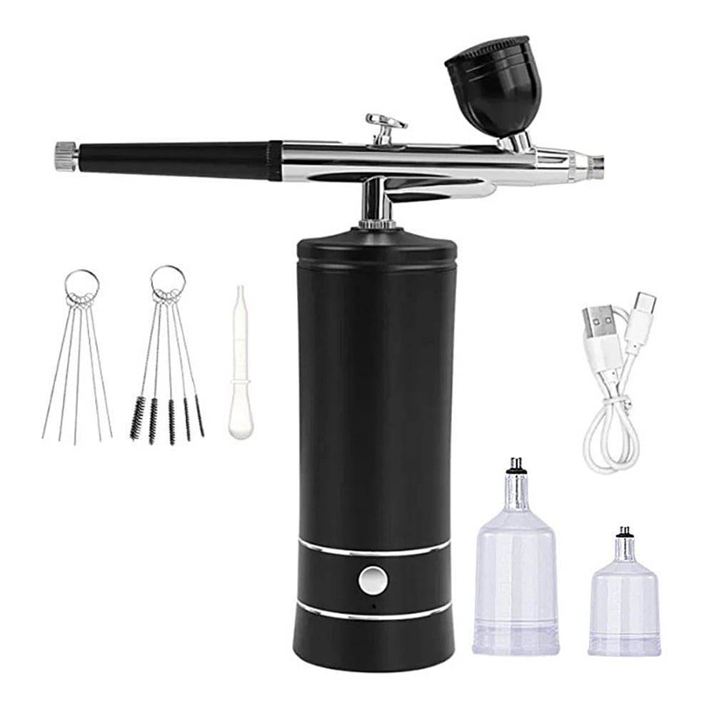 Portable Airbrush Kit with Compressor for Nails Manicure Art Cake Painting Makeup Unbranded