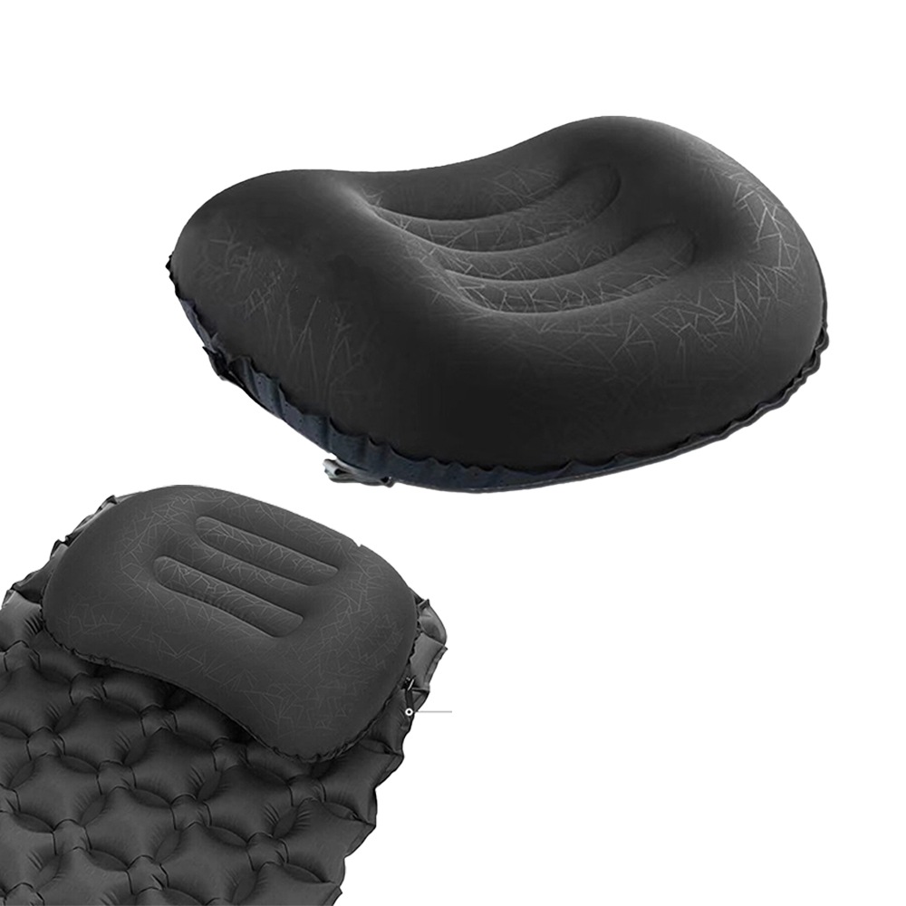 thumbnail image 2 of Pool Central Inflatable Travel Neck Pillow - 18 Inch Gray Air Pillow For Comfort & Support 2 of 9