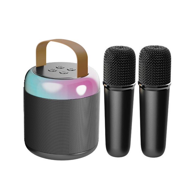 Buy Portable Mini Karaoke Machine with 2 Wireless Microphones - MyDeal