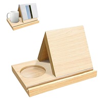 Portable Wooden Triangle Bookshelf Book Stand Holder Book Display Easel Display Stand
