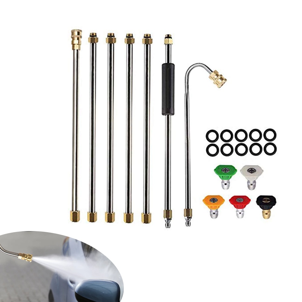 Pressure Washer Extension Wand Set Replacement Lance with 5 Nozzle Tips Unbranded Australia