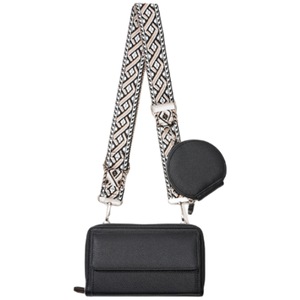 PU Leather Cross Body Bag Woman Crossbody Purse With Coin Pouch Wide Strap Crossbody Bags for Women