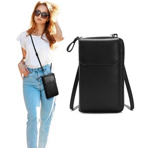 PU Leather Women Pouch Bag Mobile Phone Bag Crossbody Purse Wallet Shoulder Bag