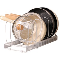 Retractable Pot Lid Organizer Holder Kitchen Organizer for Kitchen Counter
