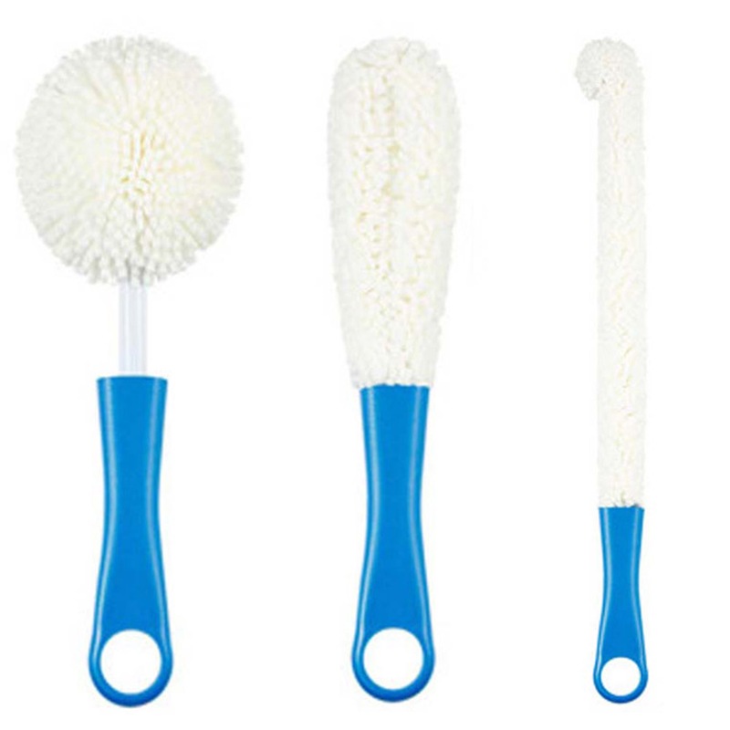 Buy Set of 3pcs Bendable Cleaning Bottle Brushes Flexible Glass