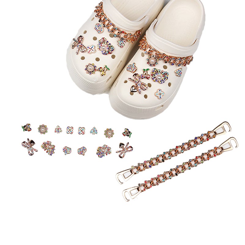 Sandals Trendy Rhinestone Croc Charms Designer Diy Quality Women