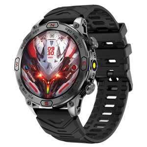 Smart Watch 1.43-Inch Fitness Watch with All Day Heart Rate Sleep Monitor Blood Oxygen Flashlight AI Voice Activity Tracker