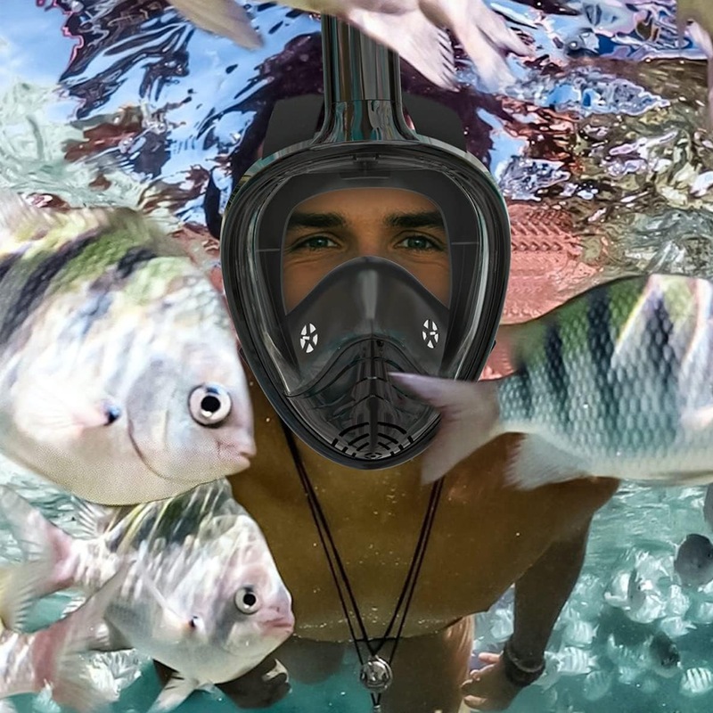 Buy Snorkel Mask with Top Breathing System Foldable Full Face Snorkel