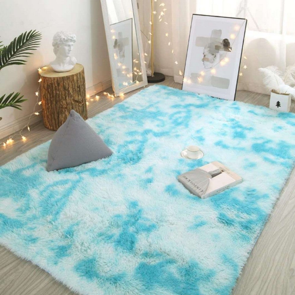 Soft Rectangle Floor Rug Comfortable Floor Mat Bedroom Area Rug Shaggy Carpet Home Decoration Carpet