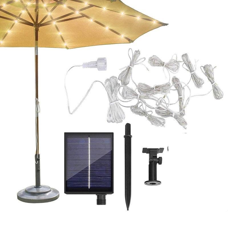 Buy Solar Garden Lights 104 LED Solar Patio Umbrella String Lights MyDeal