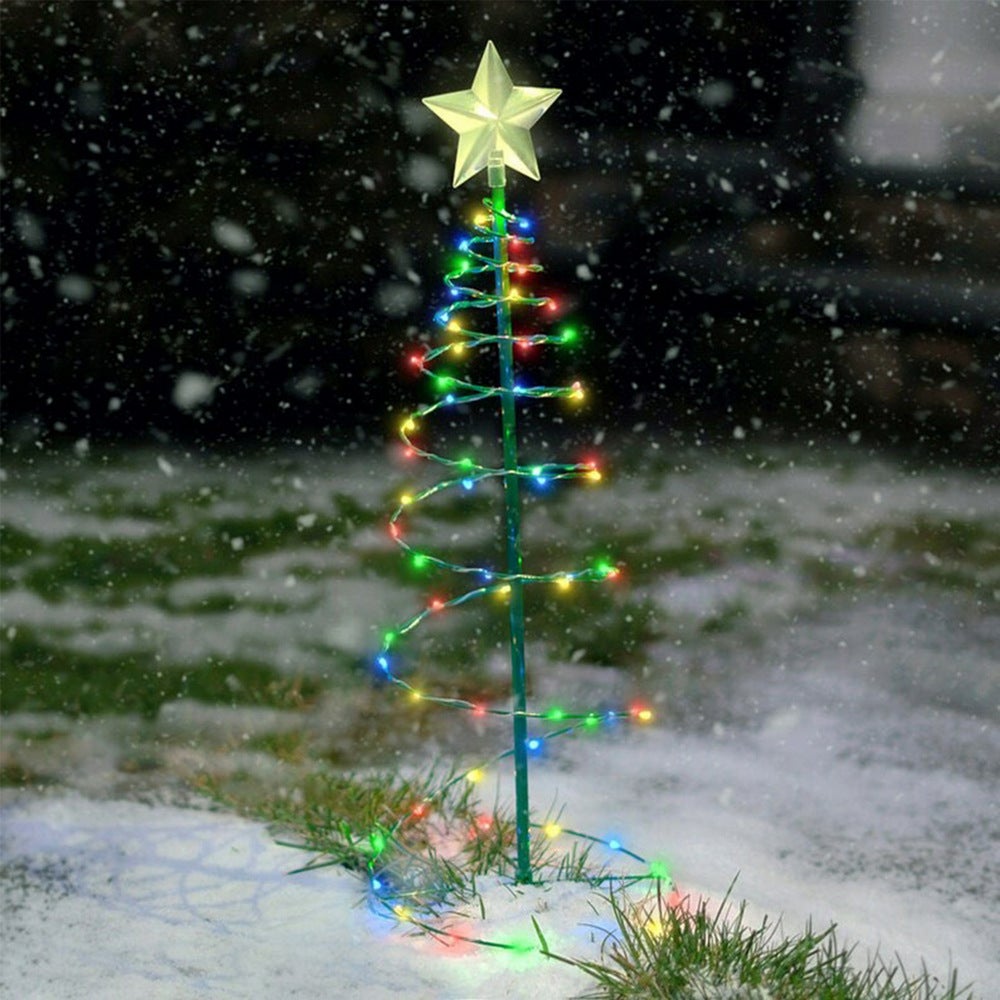 Solar Powered LED Christmas Tree Stake Light