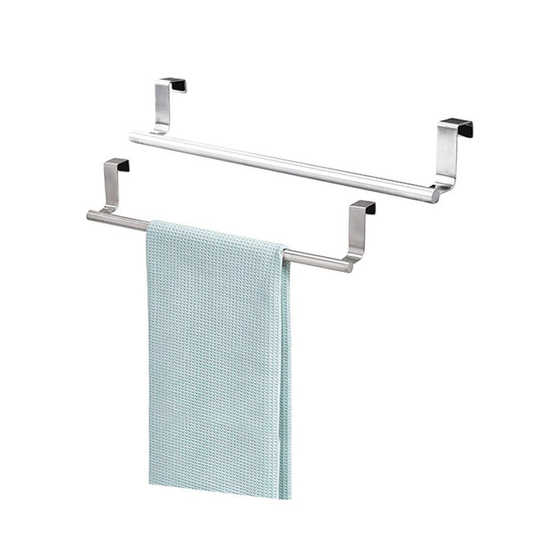 Stainless Steel Over Door Kitchen Tea Towel Rail Drawer Holder Cloth