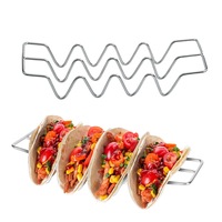 Stainless Steel Taco Shell Holder Stand Taco Tray Plates for Taco Bar Gifts Accessories
