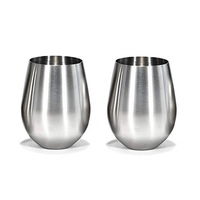 Stainless Steel Wine Glasses Goblets Champagne Bar Party Banquet