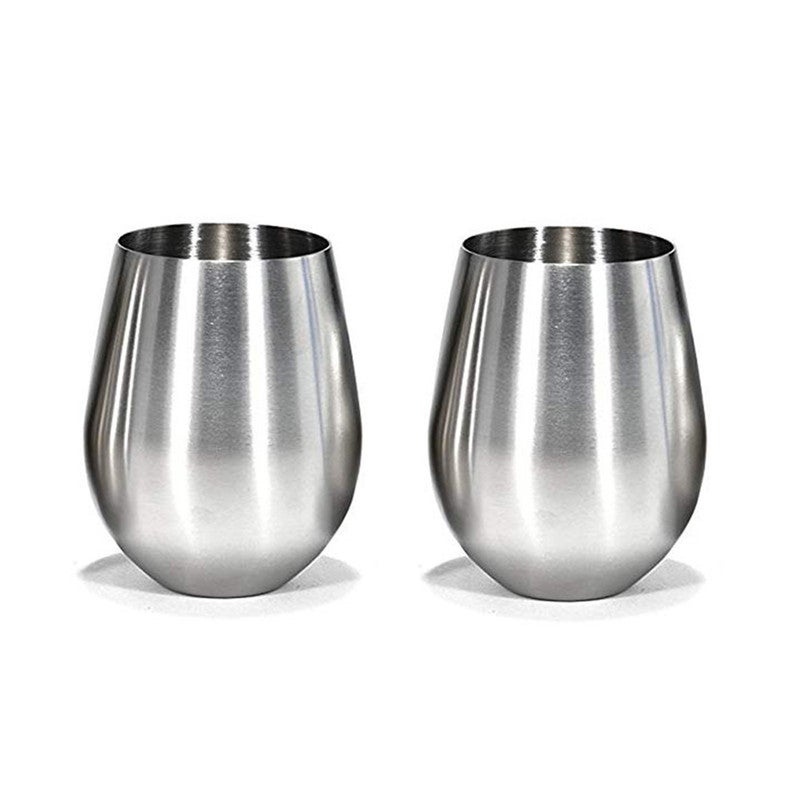 Stainless Steel Wine Glasses Goblets Champagne Bar Party Banquet