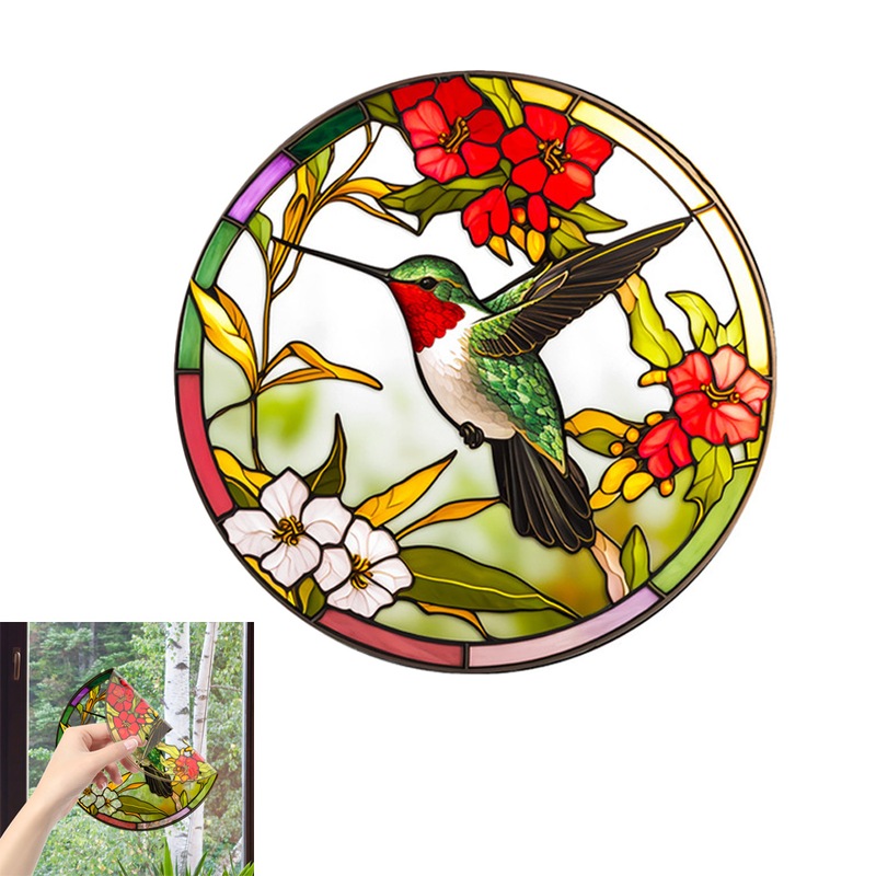 Buy Static Cling Window Sticker Glass Mirror Art Decal Birds on Cherry