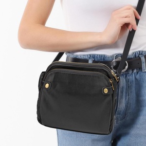 Three-Layer Crossbody PU Leather Shoulder Bag