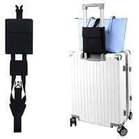 Travel Luggage Strap with Pouch Durable Luggage Strap Storage Organizer Pouch Portable Travel Suitcase Accessories