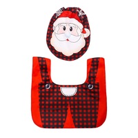Two Piece Christmas Toilet Decoration Set Santa Toilet Seat Cover Rug Bathroom Decor