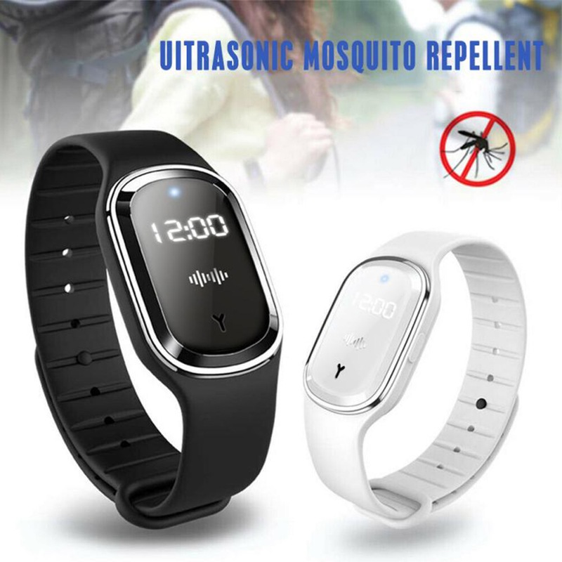 Buy Ultrasonic Anti Mosquito Insect Wristband with Clock Function