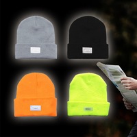 Unisex Battery Operated LED Beanie Winter Warm Knit Hat Head Light HeadlampTorch