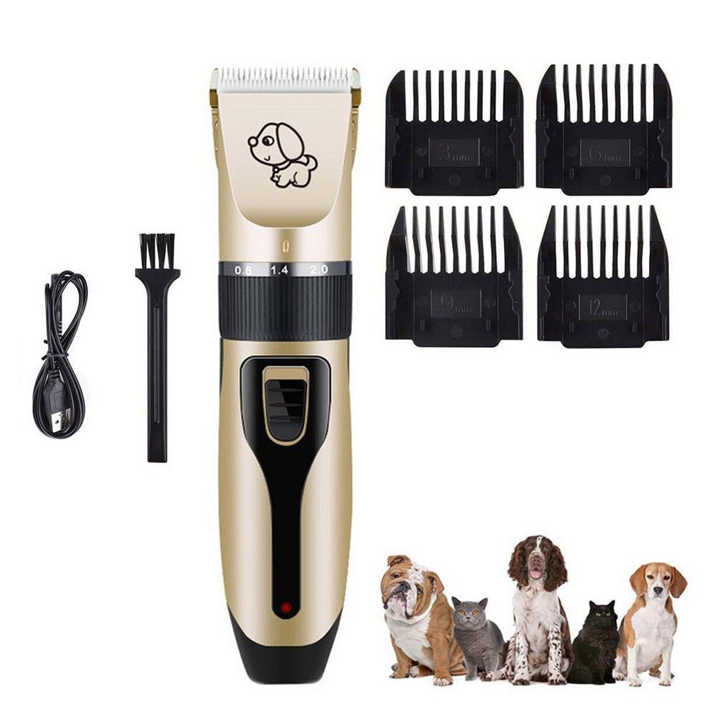 USB Rechargeable Electric Dog Clipper Comb Set Pet Dog Hair Trimmer Blade Pet Hair Shaver
