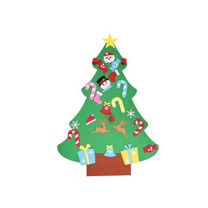 Buy Wall Hanging DIY Felt Xmas Tree and 26pcs Detachable Ornaments Set ...